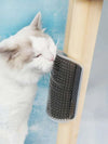 Pet Cat Self Groomer with Catnip Wall Corner Massager Comb Brush