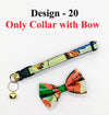 Cat Pet Kitten Nylon Hand Made Fabric Bow Neck Collar with Bell