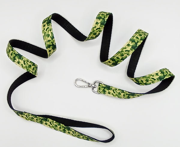 Army Printed Pet Cat Hand Made Leash with Steel Hook Small Breed Dogs