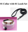Cat Kitten Adjustable Pet Neck Collar and Double Bell with Leash