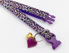Adjustable Kitten Cat Purple Neck Collar with Heart Pendant
