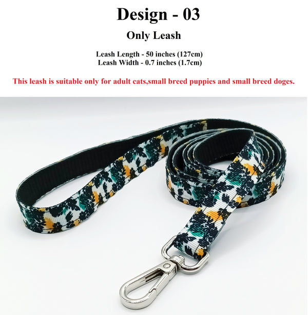 Stainless Steel Hook Pet Cat Hand Made Beautiful Printed Leash