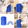 Pet Cat Self Groomer with Catnip Wall Corner Massager Comb Brush