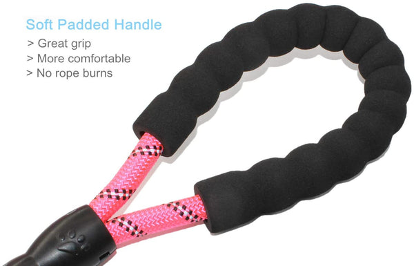 Reflective Braided Rope Pat Walking Big Dog Leash Strengthen Traction