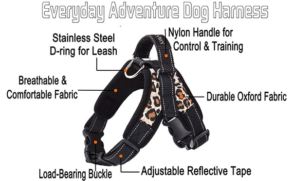 Harness Front Clip Pet Dog Adjustable Breathable Mesh Lightweight Easy Control for Outdoor Training