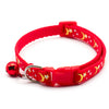 Moon and Star Pattern Cat Nylon Neck Collar With Regular Bell