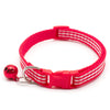 Polyester Adjustable Pet Cat Kitten Nylon Neck Collar With Regular Bell