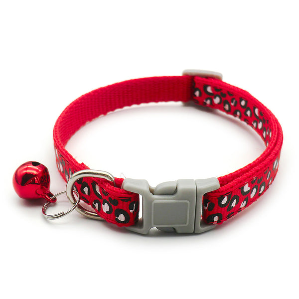 Adjustable Pet Cat Nylon Polyester Neck Collar With Regular Bell
