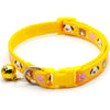 Adjustable Cat Nylon Neck Collar With Regular Bell Pet Print