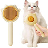 Cat Hair Portable Brush Self Cleaning Grooming Steel Comb Pin