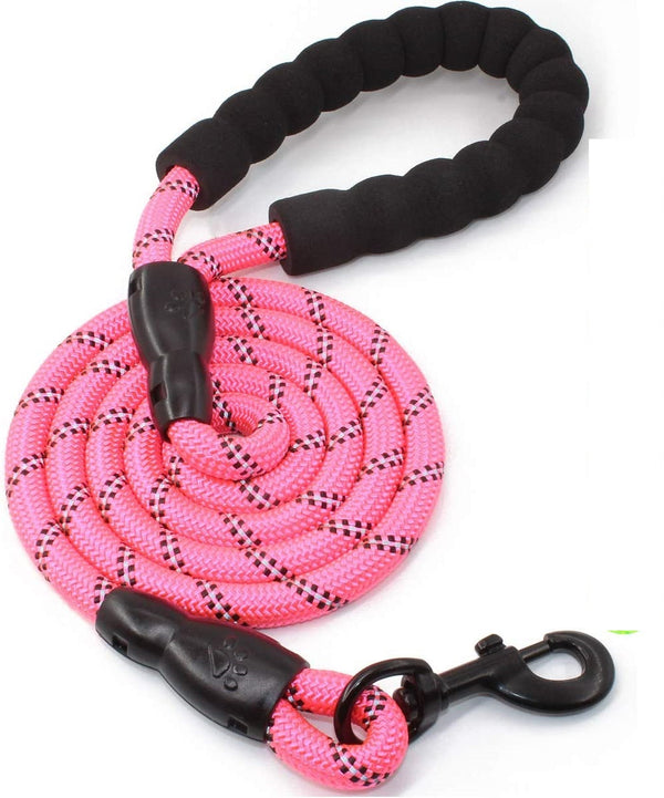 Reflective Braided Rope Pat Walking Big Dog Leash Strengthen Traction