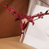 Breathable Panty Pearls Stretch Women Floral Underwear