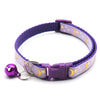 Moon and Star Pattern Cat Nylon Neck Collar With Regular Bell