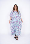 Drawstring Waist Cotton Kaftan Nighty Dress Lounge Batwing Caftan Women Nightwear Maternity Top Poncho