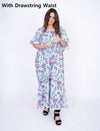 Drawstring Waist Cotton Kaftan Nighty Dress Lounge Batwing Caftan Women Nightwear Maternity Top Poncho