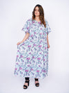 Drawstring Waist Cotton Kaftan Nighty Dress Lounge Batwing Caftan Women Nightwear Maternity Top Poncho