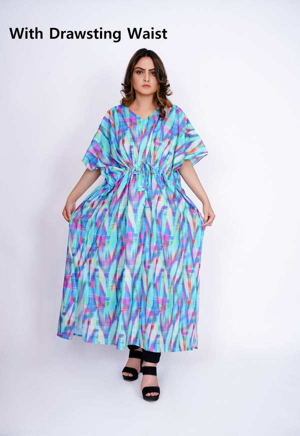 Batwing Caftan Women Maternity Poncho Nighty Dress Top Loungewear Nightwear Cotton Kaftan