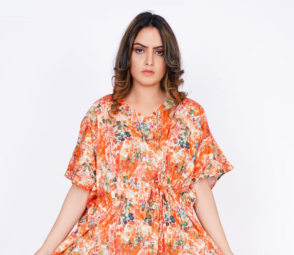 Nightwear Cotton Kaftan Batwing Top Loungewear Caftan Women Maternity Poncho Nighty Dress