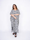 Nightwear Sleep Cotton Caftan with Drawstring Waist Poncho