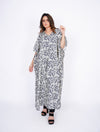 Nightwear Sleep Cotton Caftan with Drawstring Waist Poncho