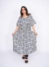 Nightwear Sleep Cotton Caftan with Drawstring Waist Poncho