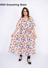 Drawstring Waist Cotton Kaftan Nighty Maternity Poncho