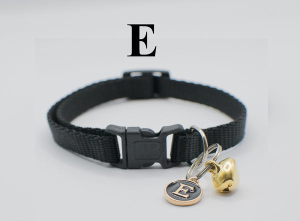 Cat Kitten Neck Collar with Bell and Alphabet Pendant