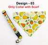 Fruits Pattern Cat Pet Kitten Hand Made Fabric Scarf Neck Collar with Silver Bell