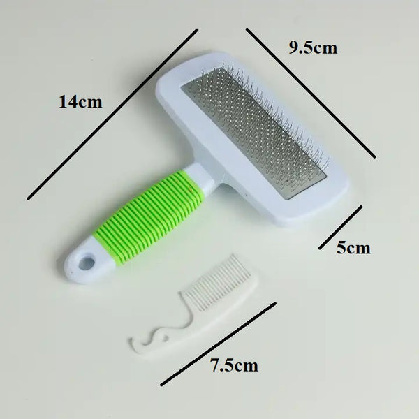 Pet Grooming Cleaning Hair Remover Handle Comb Cat Kitten Puppies Slicker Brush