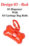 Baby and Pets Poo Dispenser Garbage Bags Disposal Bone and Capsule Shape Box With Roll