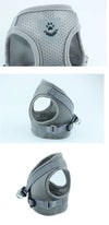 Mesh Harness with Leash Strap Pet Cat Dog Puppy Reflective Nylon