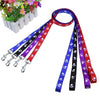 Small Breed Dog Cat Pet Walking Harness with Leash Soft Nylon Paw Pattern