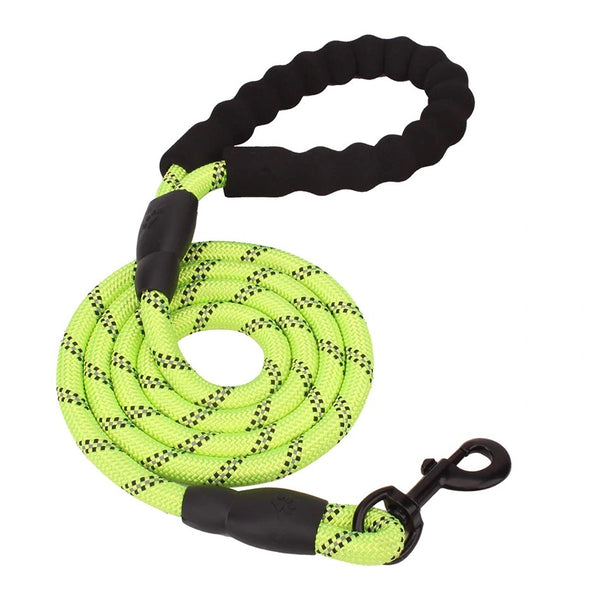 Reflective Braided Rope Pat Walking Big Dog Leash Strengthen Traction