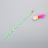 Plastic Teaser Stick with Mouse Elastic Rope Cat Kitten Toy