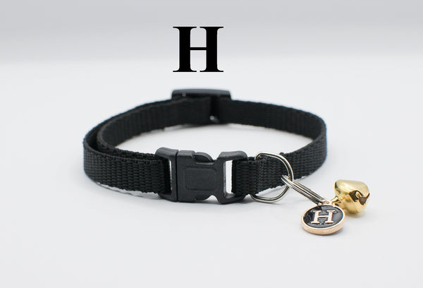 Cat Kitten Neck Collar with Bell and Alphabet Pendant