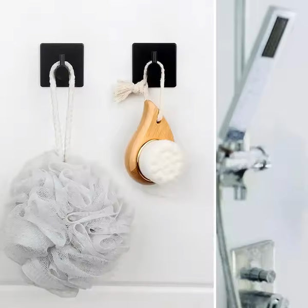 Stainless Steel Self Adhesive Hooks Home Organizers Door Kitchen Tile Bath Keys Holder
