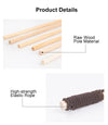 Pink Cat kitten Wooden Teaser Stick with Ball Elastic Toy