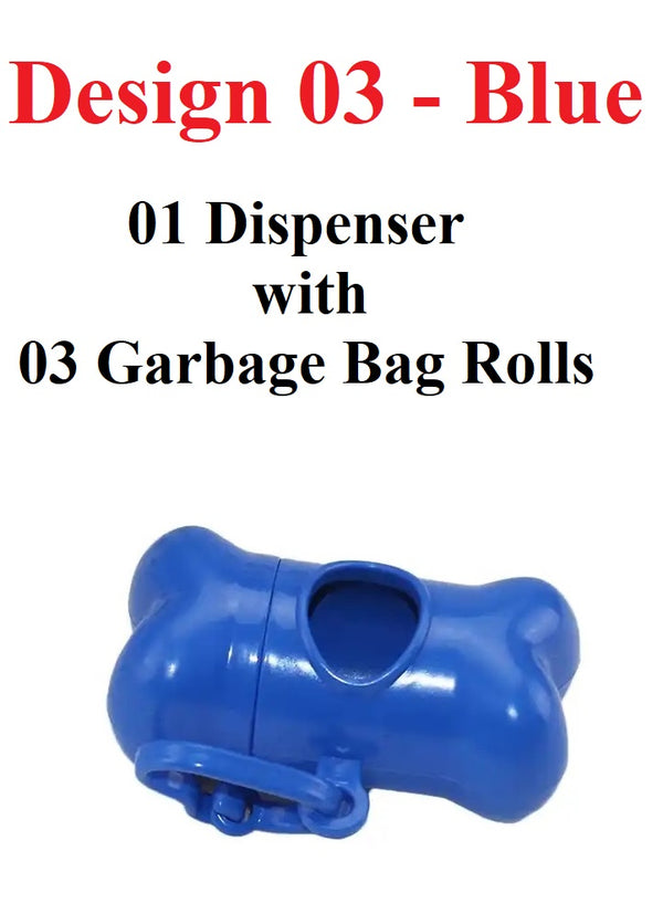 Baby and Pets Poo Dispenser Garbage Bags Disposal Bone and Capsule Shape Box With Roll