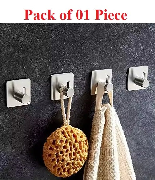 Stainless Steel Self Adhesive Hooks Home Organizers Door Kitchen Tile Bath Keys Holder