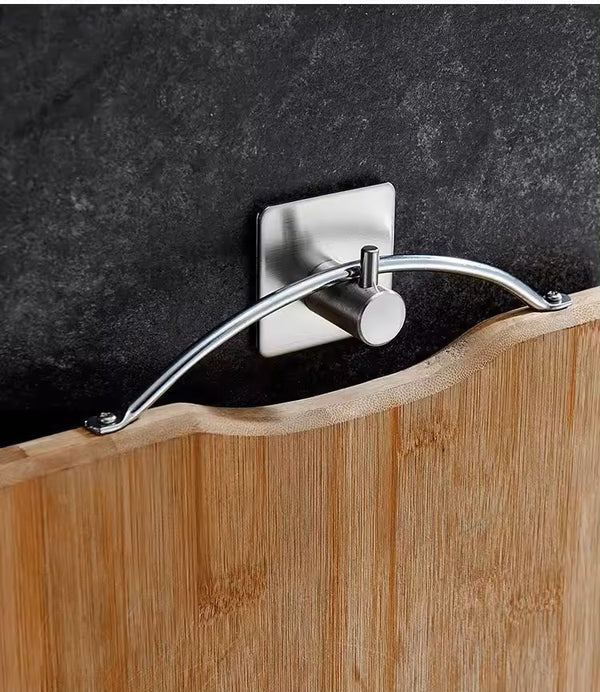 Stainless Steel Self Adhesive Hooks Home Organizers Door Kitchen Tile Bath Keys Holder