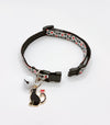 Black Cat Pendant Cat Kitten Neck Collar with White Bell
