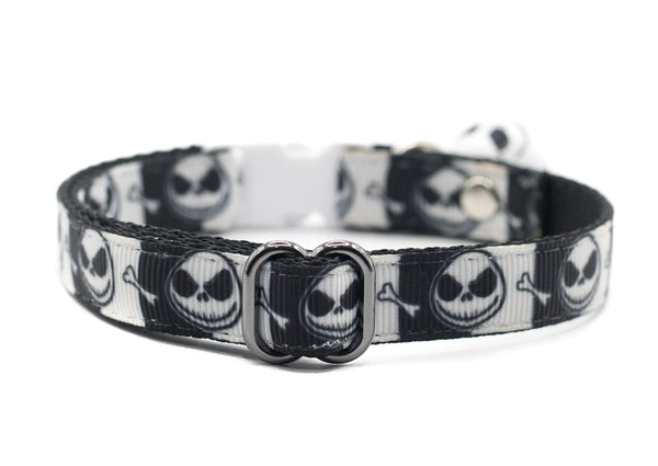 Premium Quality Nylon Neck Collar For Cat Kitten Skellington Cartoon Bell