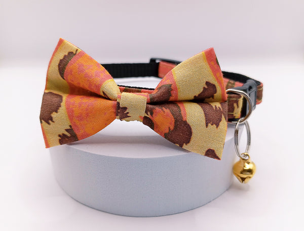 Cat Kitten Hand Made Pet Fabric Bow Neck Collar with Scarf