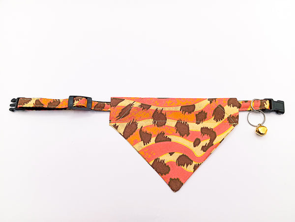 Cat Kitten Hand Made Pet Fabric Bow Neck Collar with Scarf