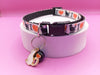 Cat Kitten Black Neck Collar with White Cat Pendant