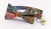 Cat Kitten Neck Bow Style Golden Bell Collar Hand Made Scarf