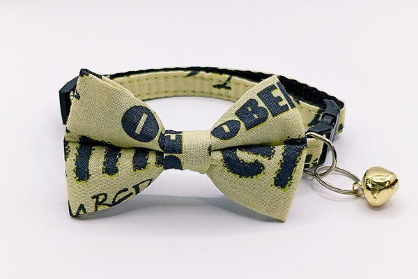 Cat Kitten Nylon Style Hand Made Scarf Bow Neck Collar with Bell