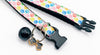 Cat Kitten Pet Paw Printed Neck Collar with Bow Pendant