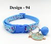 Cat Kitten Pet Adjustable Neck Collar with Beautiful Pendant Blue Buckle