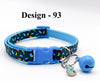 Cat Kitten Pet Adjustable Neck Collar with Cat Pendant Blue Buckle